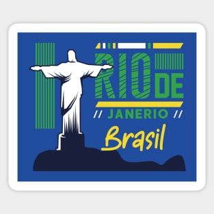 Retro Rio de Janeiro Brazil Vintage Christ the Redeemer Sticker